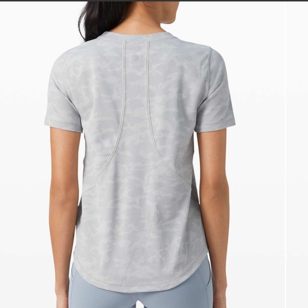 Lululemon Long Distance Camo Short Sleeve Shirt Crew Top Tee Swiftly Stretch 8 - Picture 12 of 16